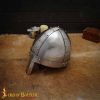 Medieval Norman Nasal Steel Helmet with Leather Liner