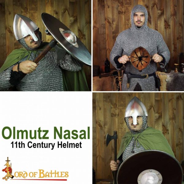 11th century Olmutz Nasal Helmet with Leather Liner