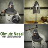 Olmutz Nasal 11th Century Helmet with Chainmail Camail 12 gauge