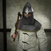 Olmutz Nasal 11th Century Helmet with Chainmail Camail 12 gauge