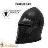 Black knight basinet helmet with Detachable Visor and Padded Liner