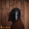 Black knight basinet helmet with Detachable Visor and Padded Liner
