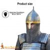 10th century Viking Varangian Rus Slav Gnezdovo helmet with Butted Chainmail Camail 14 gauge
