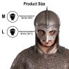 Viking Gjermundbu Antique Steel Helmet with Genuine Leather Liner and Butted Camail
