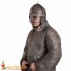 Viking Gjermundbu Antique Steel Helmet with Genuine Leather Liner and Butted Camail