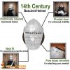 14th Century Full Visor Bascinet Helmet 16 gauge