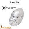14th Century Full Visor Bascinet Helmet 16 gauge