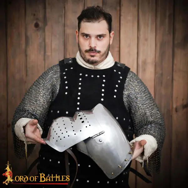 14th Century Full Visor Bascinet Helmet - Ultimate Protection