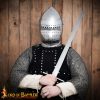 14th Century Full Visor Bascinet Helmet 16 gauge