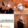Medieval Klappvisor Bascinet Helmet with Padded Liner