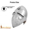 Medieval Klappvisor Bascinet Helmet with Padded Liner