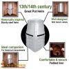 13th / 14th Century Great / Pot Helm Medieval Knight Steel Helmet