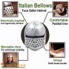 Medieval Italian Bellows Face Sallet Helmet with Padded Liner