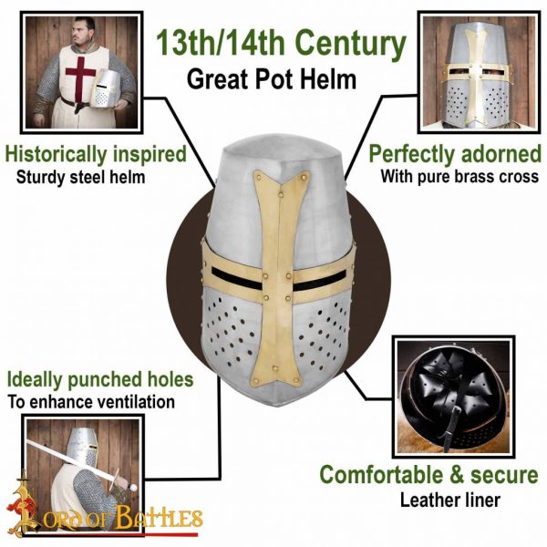 13th-14th Century Great / Pot Helm