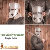 13th century Crusader Knight Templar Steel Helmet with Padded Liner 16 gauge