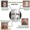 13th century Crusader Knight Templar Steel Helmet with Padded Liner 16 gauge