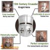 13th century Crusader Knight Templar Steel Helmet with Padded Liner 16 gauge