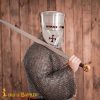 13th century Crusader Knight Templar Steel Helmet with Padded Liner 16 gauge
