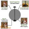 Handmade Iron 25" Tall Helmet Stand for Helmets with or without Aventail