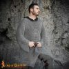 Round Ring Chainmail Hauberk Shirt, Butted, 10 mm 16 gauge, Mild Steel