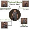 Flat Ring Chainmail Byrnie with leather, Riveted, ID 9 mm, Natural