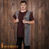 Round Ring Chainmail Byrnie with leather, Butted, 10 mm 16 gauge, Mild Steel