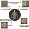 Round Ring Chainmail Hauberk Shirt, Butted, ID 9 mm, Natural