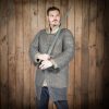 Round Ring Chainmail Hauberk Shirt, Butted, ID 9 mm, Natural
