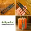 Antique Iron Yarn Snip Scissors Handmade Fully Functional Accessory