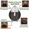 Medieval Norman Nasal Steel Helmet with Butted Chainmail Camail 16 gauge