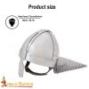 Medieval Norman Nasal Steel Helmet with Butted Chainmail Camail 16 gauge