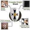 Fantasy Crusader Knight Steel Shield for Décor and Reenactments