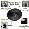 Medieval Fencer's Blackened Buckler Functional Steel Shield