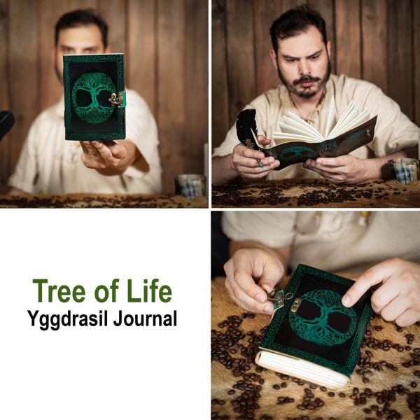 Tree of Life Yggdrasil Journal Handcrafted Genuine Leather Diary Notes