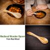Medieval Functional Wooden Spoon Handmade from Genuine Wood