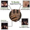 Tri Buckle Angled Sword Frog Genuine Leathercraft