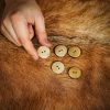 Handcrafted genuine horn buttons set of 5 clothing and leather accessory