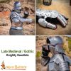 Late Medieval / Gothic Knightly Steel Gauntlets 18 gauge