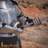 Late Medieval / Gothic Knightly Steel Gauntlets 18 gauge