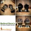 Medieval Black Baron 14th century Hourglass Gauntlets
