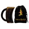 Genuine Horn Mug with Pure Brass Rim
