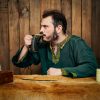 Genuine Horn Mug with Pure Brass Rim