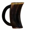 Genuine Horn Mug with Pure Brass Rim