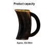 Genuine Horn Mug with Pure Brass Rim
