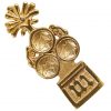 Medieval Trefoil Pure Solid Brass Belt End Chape Fully Functional Accessory