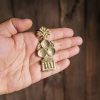 Medieval Trefoil Pure Solid Brass Belt End Chape Fully Functional Accessory
