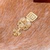 Medieval Trefoil Pure Solid Brass Belt End Chape Fully Functional Accessory