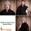 Bascinet Helm with Padded Inner and Leather Chin Strap 16 gauge