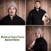 Bascinet Helm with Padded Inner and Leather Chin Strap 16 gauge