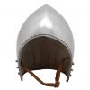 Bascinet Helm with Padded Inner and Leather Chin Strap 16 gauge